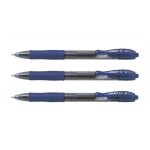 Stylos roller  encre gel g - 2 pilot - pointe large 1mm - lot de 3 - bleu