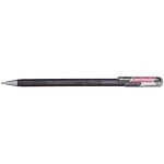 Stylo roller hybride encre gel - pentel - dual pen - noir / rouge - 05 mm - mixte