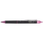 Stylo roller pilot frixion point clicker - rose - fine - rtractable - effaable