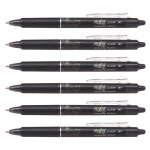 Stylos roller rétractable frixion ball clicker 07 - pilot - noir - encre effaçable - lot de 6 Stylos roller rétractable frixion ball clicker 07 - pilot - noir - encre effaçable - lot de 6
