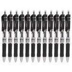 Stylo roller r�tractable - salutuya - lot de 12 - encre gel 05 mm - couleur noir - pointe fine