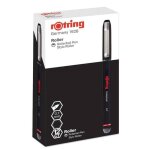 Stylos roller rollerball - rotring - pointe fine - encre noire - non rechargeable