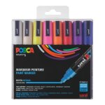 Stylo - uni posca - multicolore - 8 pi�ces - pointe ogive - part � leau