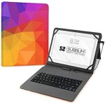 �tui pour tablette - subblim - 11 pouces - clavier micro usb - type c - motif triangulaire