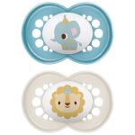 Sucettes - mam 2 sucettes original classique d�s 6 mois (mod�le : rayures vert et pois bleu)