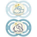 Sucettes - mam sucette perfect nuit - 6 + mois - silicone - x2 (modle : ours et lphants)