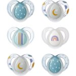 Sucette de nuit - tommee tippee - 6 - 18 mois - lot de 6 sucettes phosphorescentes avec capsule de strilisati ...