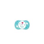 Sucette physiologique - luc et lea - jaime mon papa - silicone - bleu - a partir de 18 mois Sucette physiologique - luc et lea - jaime mon papa - silicone - bleu - a partir de 18 mois