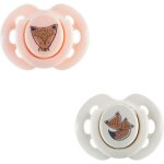 Sucette - tommee tippee - fun - 0 - 6 mois - lot de 2 sucettes symtriques sans bpa - capsule de strilisation ...