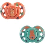 Sucette - tommee tippee - fun - 18 - 36 mois - lot de 2 sucettes symtriques sans bpa - capsule de strilisati ...