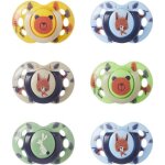 Sucettes - tommee tippee - fun - 6 - 18 mois - lot de 6 - forme orthodontique symtrique - silicone sans ...