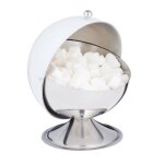 Relaxdays sucrier avec couvercle roulant acier brillant sucre sucreries bo�te de gateaux rondpour sucreblanc. ...