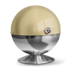 Sucrier en forme de boule avec couvercle zucchero acier inoxydable beige