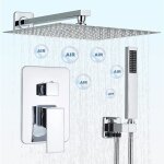 Colonne de douche encastre - ensemble douche mitigeur de douche encastrable - tte de douche carre ...