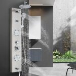 Colonne de douche hydromassante et douchette 3 fonctions - affichage lcddouchette et panneau r�glable ...