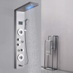 Suguword colonne de douche - hydromassantes jets panneau de douche led noir douche cascade douches  ...