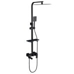 Suguword colonne de douche noir avec mitigeur syst�me de douche r�glable ensemble de douche mural avec ...