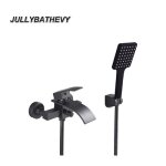 Robinet baignoire cascade noir montage mural - robinet de baignoire cascade - mitigeur robinet - avec ...