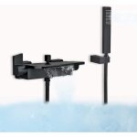 Suguword mitigeur baignoire cascade noir - robinet de baignoire cascade montage mural - mitigeur robinet ...
