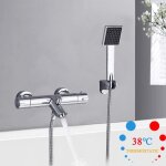 Mitigeur baignoire thermostatique 38c cascade robinet thermostatique baignoiremitigeur de douche avec ...