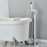 Suguword robinet baignoire cascade - mitigeur robinet baignoire ilot autoportante avec douchette