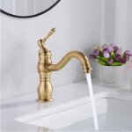 Junsottor robinet de lavabo retro - robinet mitigeur lavabo - robinet salle de bain - rotation  360 ...