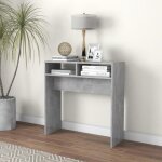 ?summer sale�l�gant table console gris b�ton 78x30x80 cm agglom�r� 12. 5 kg 42429