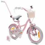 Vlo enfant - flower bike - roues 14 - 3  5 ans - panier - cloche - garde - boue - rose