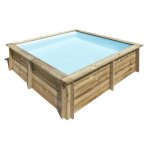 Sunbay piscine bois carr�e city - 225 x 225 x h 068 m
