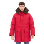 Superdry new rookie down parka - hike red - homme
