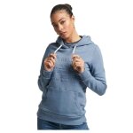 Sweat - shirt  capuche sport - superdry - vl emboss hood - creek blue grit grindle - bleu - femme