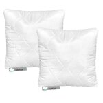 Superkissen24 lot de 2 oreillers en microfibre 50x50 cm avec garnissage fibre polyester - hypoallergenique ... Superkissen24 lot de 2 oreillers en microfibre 50x50 cm avec garnissage fibre polyester - hypoallergenique ...
