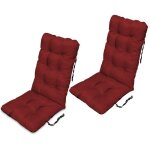 Superkissen24 coussin dossier pour chaise longue banc de jardin - lot de 2 - 123x48 cm - bain de soleil ...