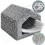 Superkissen24 niche pour chien chat lit panier corbeille gris blanc taille xl couchage Superkissen24 niche pour chien chat lit panier corbeille gris blanc taille xl couchage