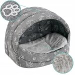 Superkissen24 panier pour chien chat lit niche corbeille gris blanc taille l couchage Superkissen24 panier pour chien chat lit niche corbeille gris blanc taille l couchage