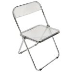 Supfine chaise pliante transparente pliante silencieuse