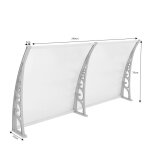 Marquise de fen�tre et de porte - supfine - 76cm * 240cm - aluminium - polycarbonate - protection uv