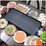 Supfine plancha electrique de table en inox plaque de cuisson thermostat adjustable revtement antiadhsif ...
