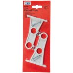 Support - lot de 2 - blanc - plastique double - 85 mm