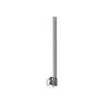 Support pour antenne parabolique - megasat - railing - acier galvanis - 2 pinces - gris