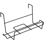 Support balcon noir solide robuste pour jardini�res plastifi� acier sauvic 03250 - 60 x 18 x 23 cm