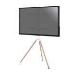 Supports tv sol chevalet - kimex - support chevalet design scandinave pour tv 45 - 65 blanc / htre - ...