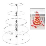 Support de cupcake en acrylique arbre de tour daffichage � 5 niveaux pour plateau de service empil� pour ...