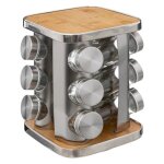Support � �pices x12 rotatif inox bambou - 5 five simply smart