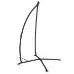 Outsunny - support pour fauteuil suspendu - m�tal - 110x110x215cm - noir