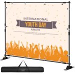 Support de fond pour studio photo - vevor - 3m x 24m - rglable professionnel avec sac de transport