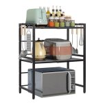 Support de four � micro - ondes extensible etagere rangement cuisine four � micro ondes multifonction ...