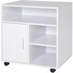 Homcom - organisateur de bureau - bois - 60x50x65cm - blanc