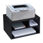 Relaxdays support d?imprimante table de travail 3 compartiments tagre agglomr petit meuble hxlxp