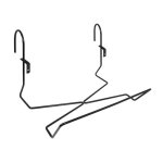 Support de jardini�re - louis moulin - basics - acier �poxy - noir - 35 cm